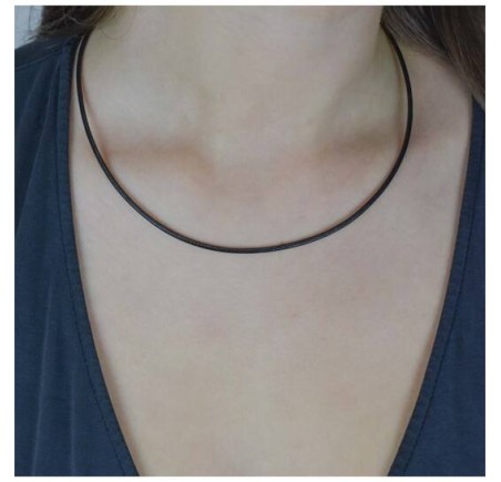 Boccia leren collier  0805-02