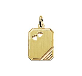 Gouden graveerplaatje hartje 40.06004