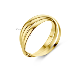 Gouden damesring trinity 40.29046