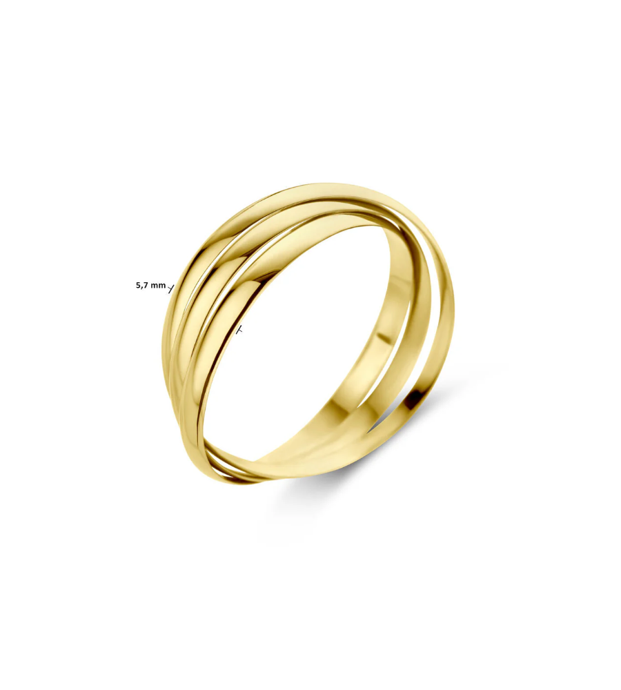 Gouden damesring trinity