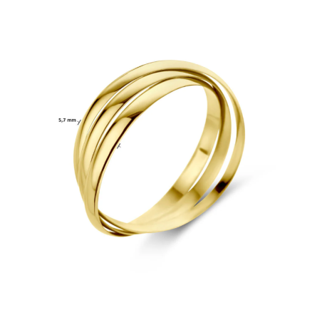 Gouden damesring trinity 40.29046