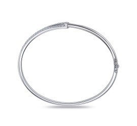 Zilveren slavenband fantasie met zirkonia Gisser SB36