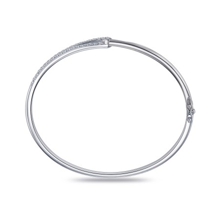 Zilveren slavenband fantasie met zirkonia Gisser SB36