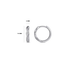 Zilveren klapcreolen  Gisser KC1063
