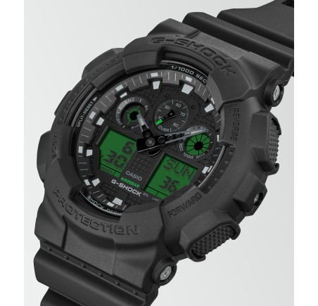 Casio G-Shock horloge “Black Elektro Green Series” GA-100BEG-1AER
