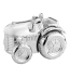 Verzilverde spaarpot tractor