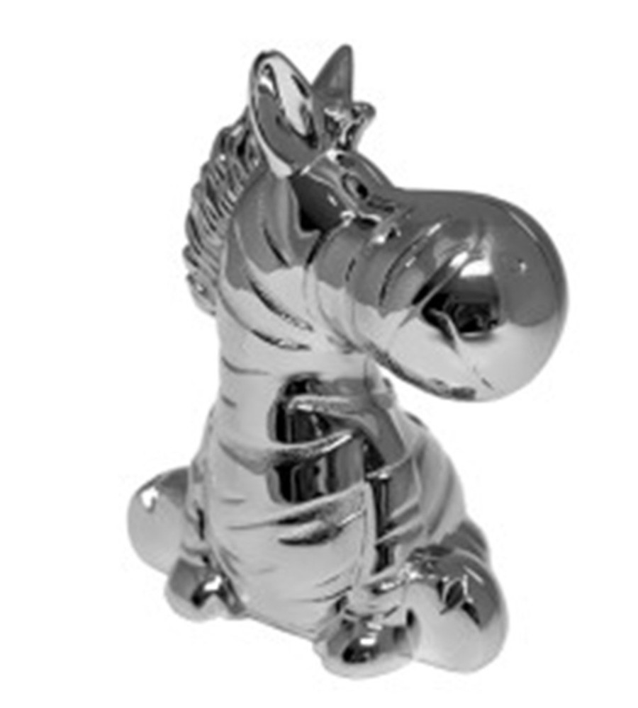Verzilverde spaarpot zebra