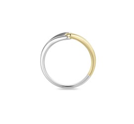 Zilveren bicolor damesring  Gisser R494Y