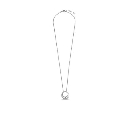 Zilveren collier met hanger met zirkonia Gisser N1130