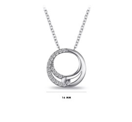 Zilveren collier met hanger met zirkonia Gisser N1130