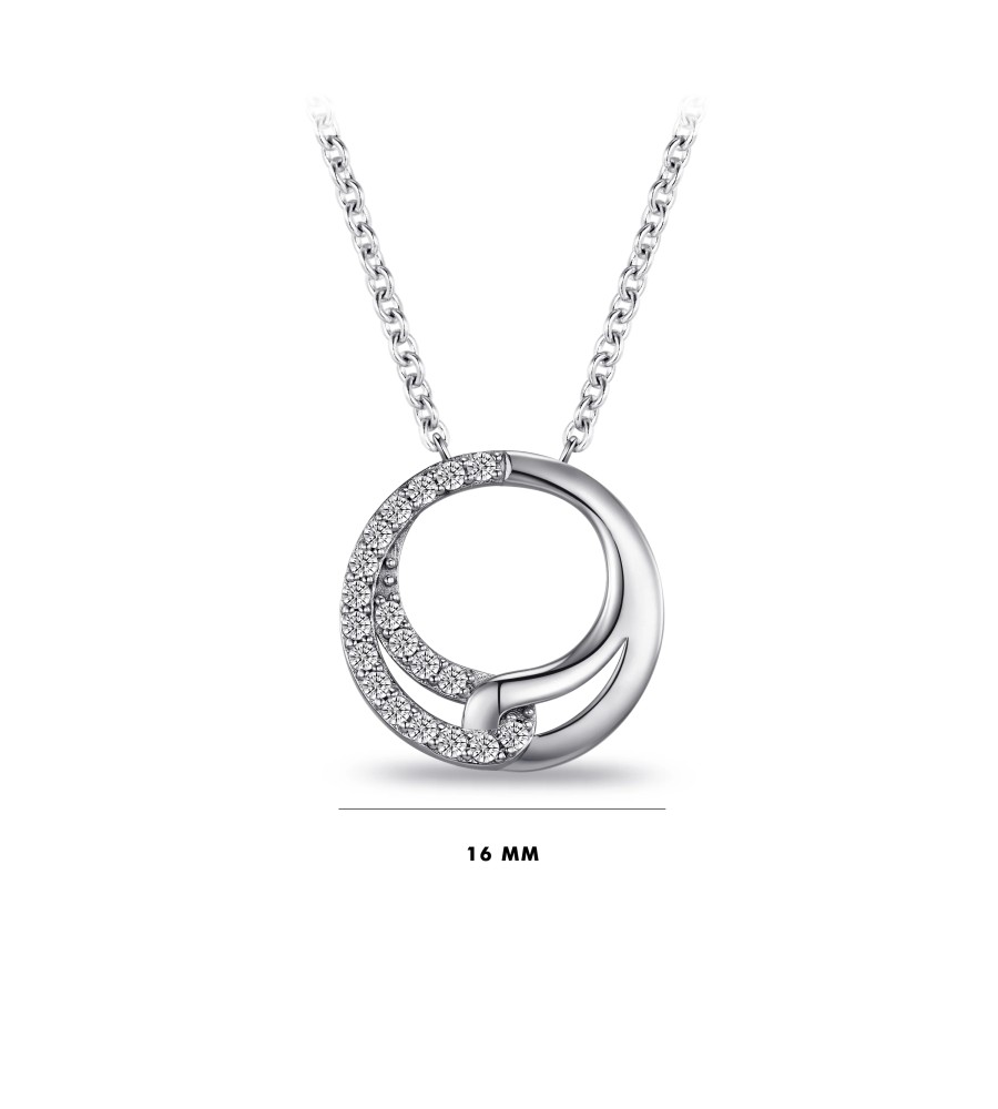 Zilveren collier met zirkonia