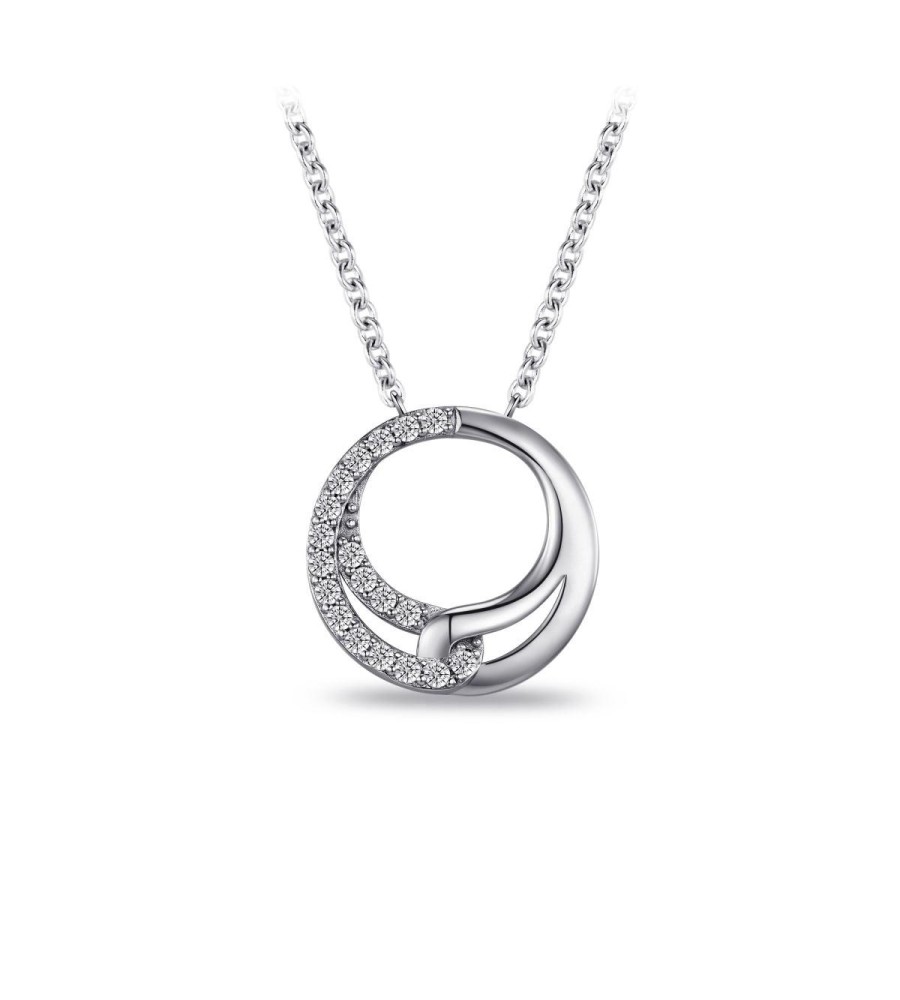 Zilveren collier met zirkonia