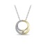 Zilveren collier met bicolor hanger met zirkonia Gisser N1130Y