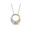 Zilveren collier met bicolor hanger Gisser N1131Y