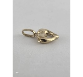 Gouden hanger hartje van dolfijnen