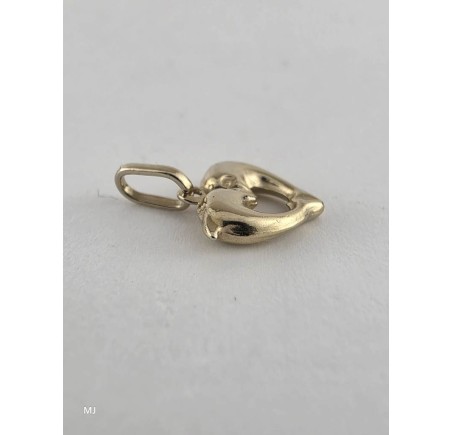 Gouden hanger hartje van dolfijnen