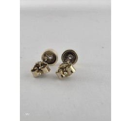 Gouden oorknopjes met zirkonia