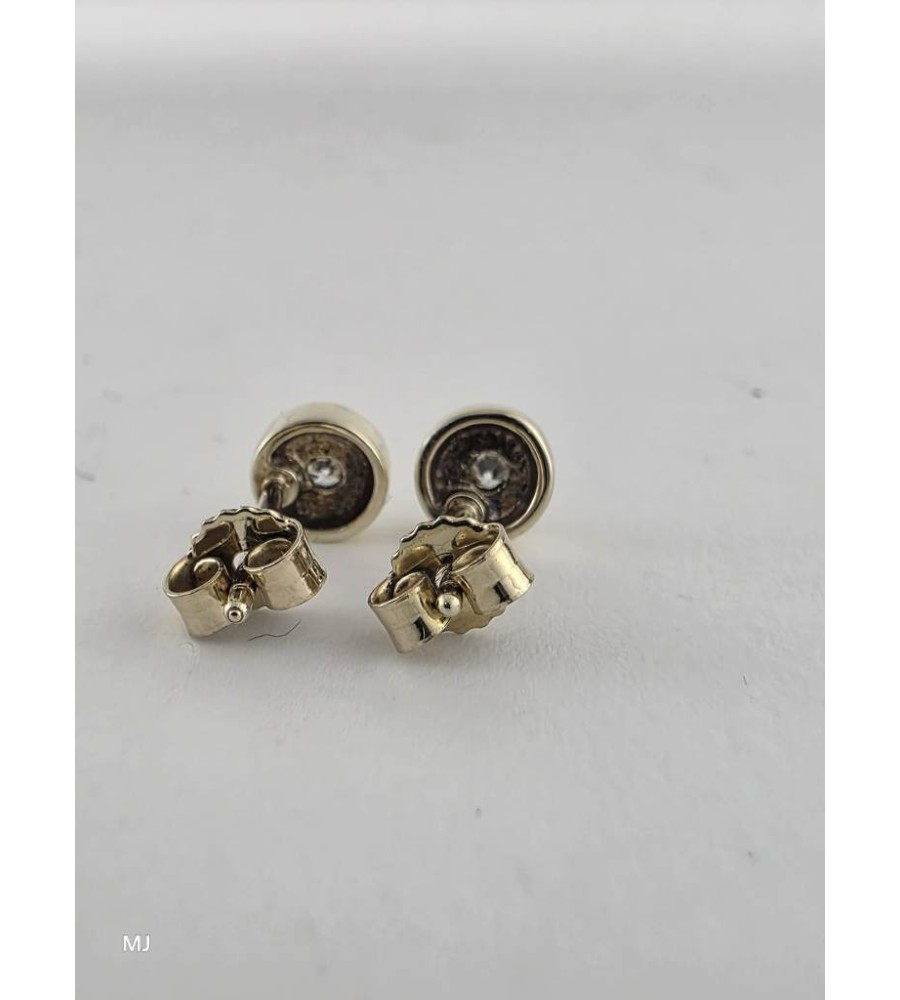 Gouden oorknopjes met zirkonia