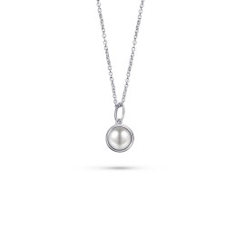 Zilveren collier met parel Gisser N1114
