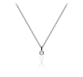 Zilveren collier met hanger met zirkonia Gisser N1060/3