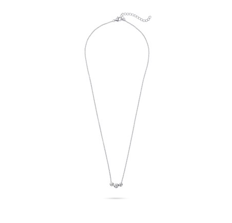 Zilveren collier met vaste hanger met zirkonia Gisser N1040