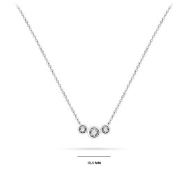 Zilveren collier met vaste hanger met zirkonia Gisser N1040