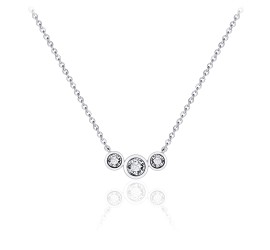 Zilveren collier met vaste hanger met zirkonia Gisser N1040
