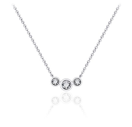 Zilveren collier met vaste hanger met zirkonia Gisser N1040