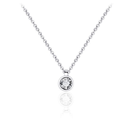 Zilveren collier met hanger met zirkonia Gisser N1037