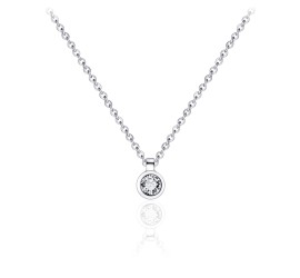 Zilveren collier met hanger met zirkonia Gisser N1036