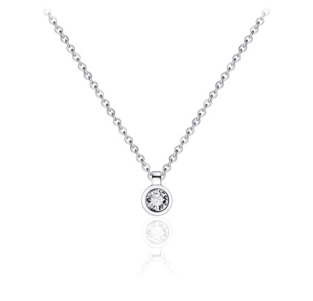 Zilveren collier met hanger met zirkonia Gisser N1036