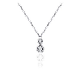 Zilveren collier met hanger met zirkonia Gisser N1038