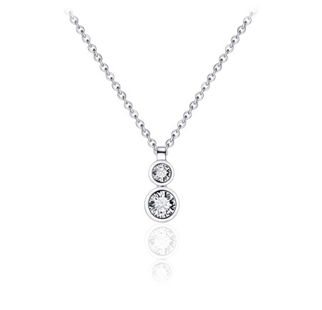 Zilveren collier met hanger met zirkonia Gisser N1038
