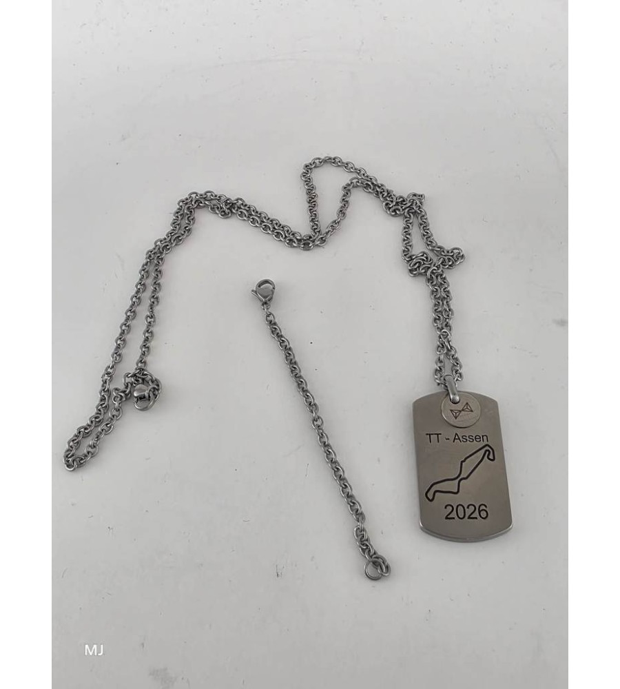 Aze collier/hanger met TT gravure