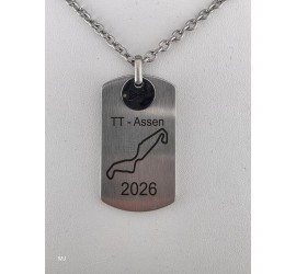 Aze collier/hanger met TT gravure