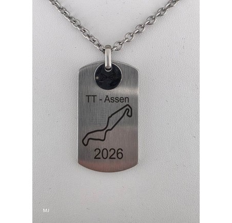 Aze collier/hanger met TT gravure