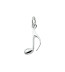 Zilveren hanger muzieknoot