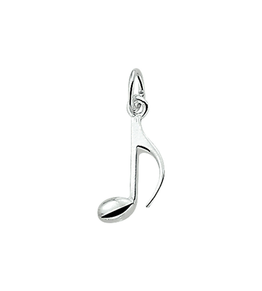 Zilveren hanger muzieknoot