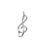 Zilveren hanger muzieksleutel