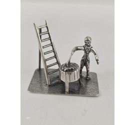 Zilveren miniatuur Slager