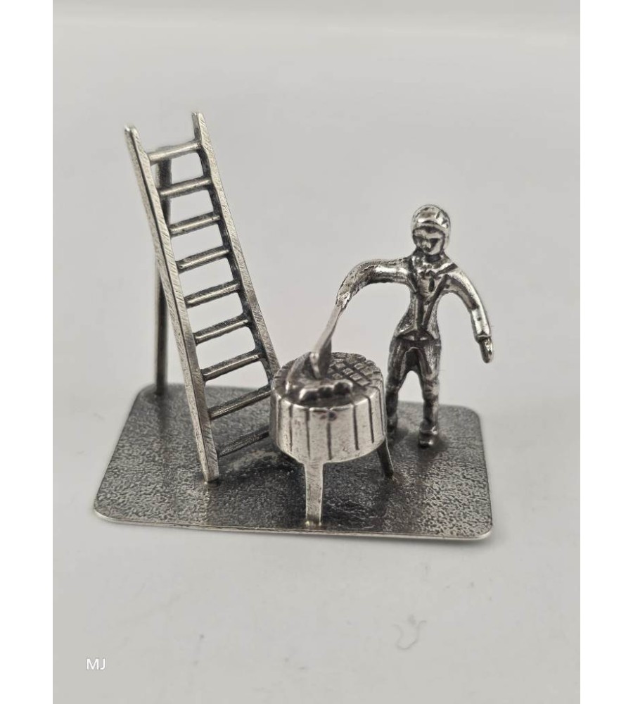 Zilveren miniatuur Slager