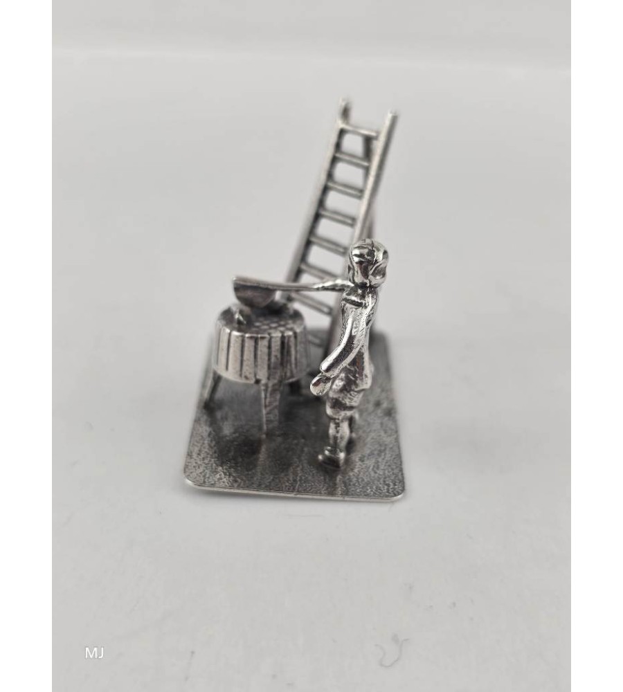 Zilveren miniatuur Slager