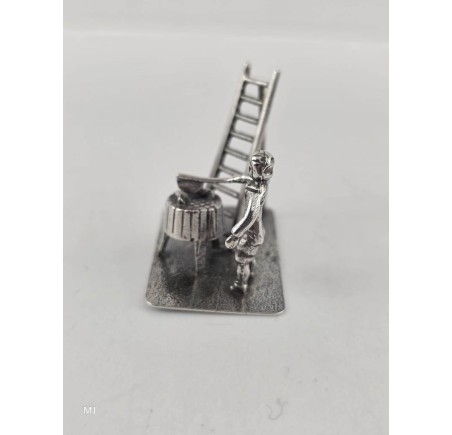 Zilveren miniatuur Slager
