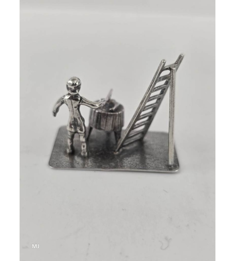 Zilveren miniatuur Slager