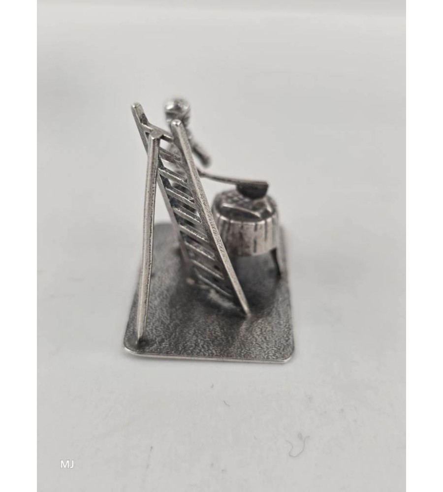 Zilveren miniatuur Slager