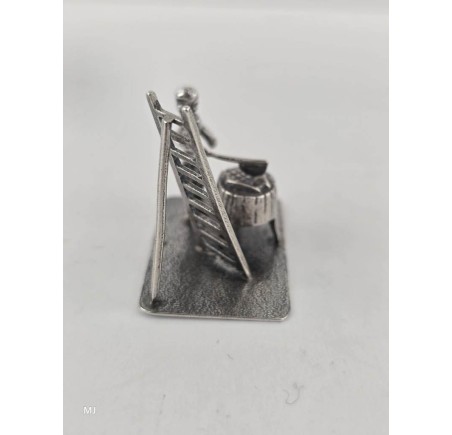 Zilveren miniatuur Slager