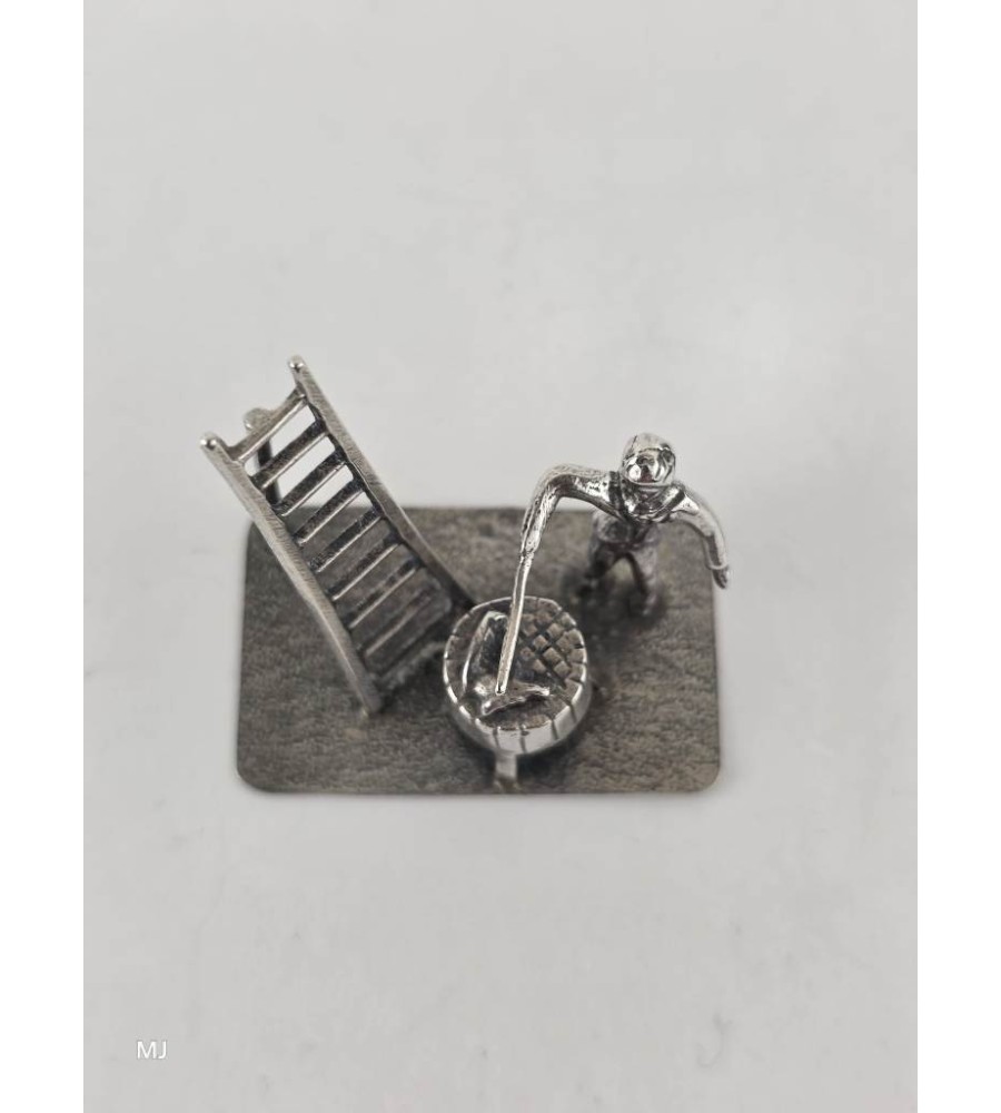 Zilveren miniatuur Slager