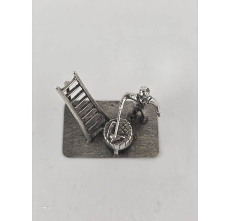 Zilveren miniatuur Slager