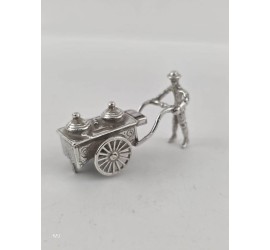 Zilveren miniatuur IJscokar