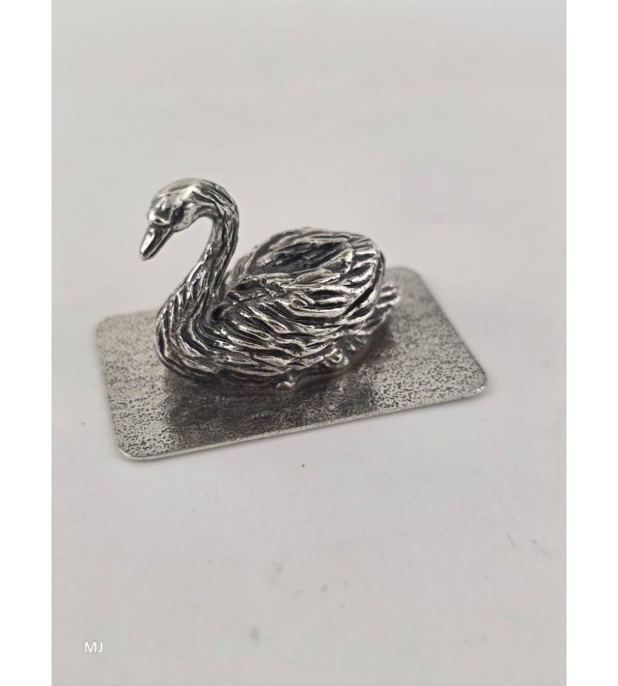 Zilveren miniatuur Zwaan